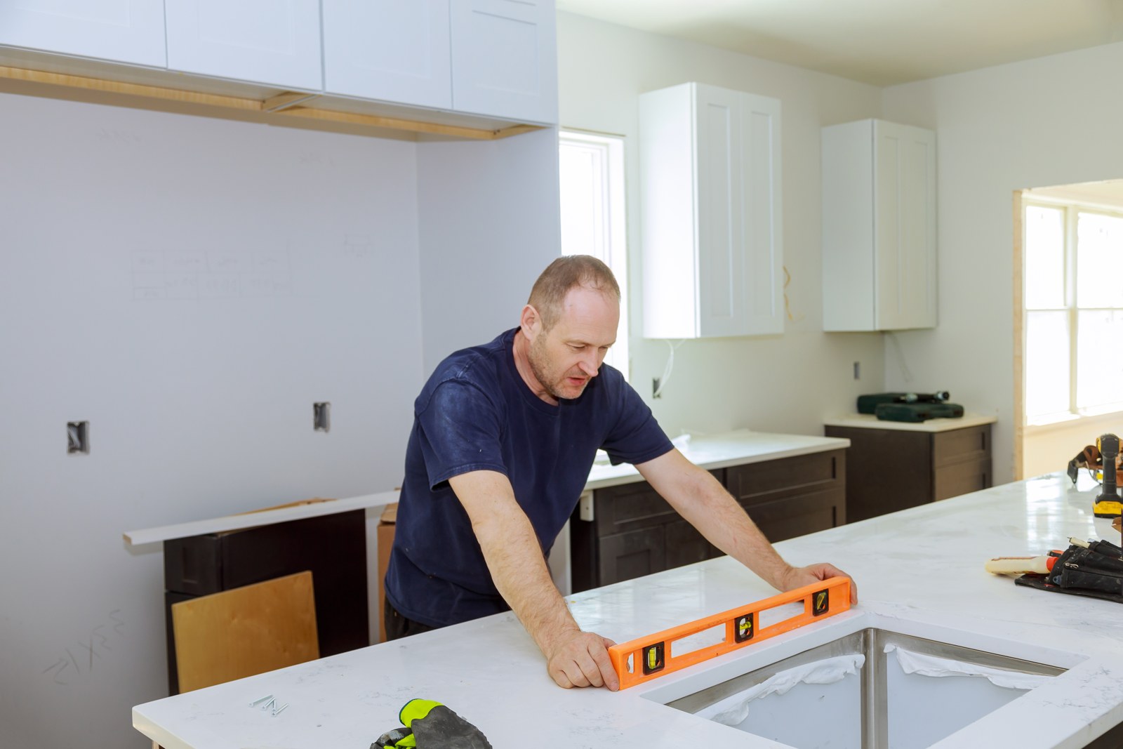 Residential interior representing kitchen and home improvement planning